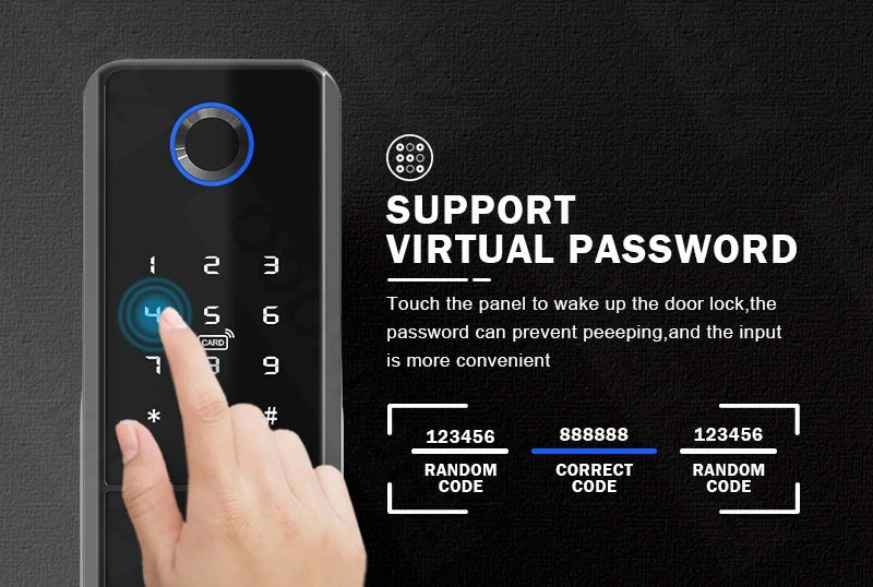 Tuya Wifi Waterproof Outdoor Smart Door Lock TTLock App Fingerprint Lock Card Code Remote Unlock Keyless Digital Electronic Lock