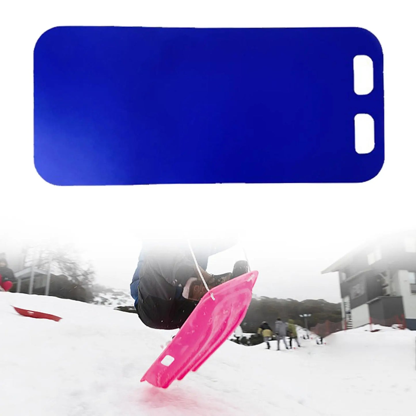 Snow Sled Flying Carpet Snow Board Mat Foldable Sand Sled Outdoor Fun Rolling Sledge with Handles Ski Blanket Snowboard
