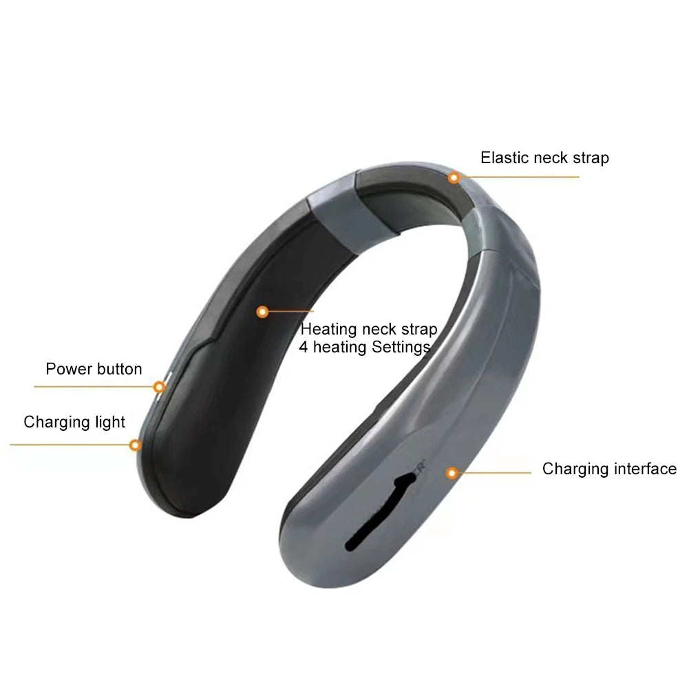 Neck Warmer Rechargeable Heat Therapy 4 Heat Settings Portable Neck Heater Heated Scarf for Outdoor Indoor Adults Childs Elders