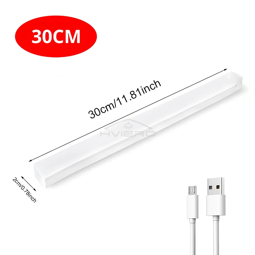 Motion Sensor Night Lights Wireless LED Cabinet Lamps USB Rechargeable Magnetic For Wardrobe Room Closet Kitchen Aisle lighting
