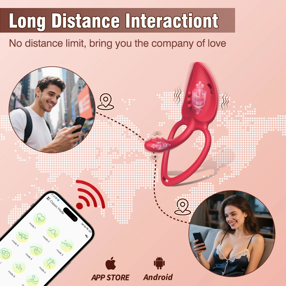 App Control Wearable Panty Vibrator Female 9 Vibration with Wireless Control Penis Ring Clitoral Stimulator Adult Sexy Toys 18+