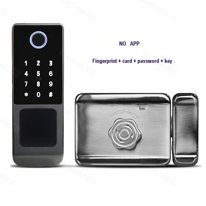 Tuya Wifi Waterproof Outdoor Smart Door Lock TTLock App Fingerprint Lock Card Code Remote Unlock Keyless Digital Electronic Lock