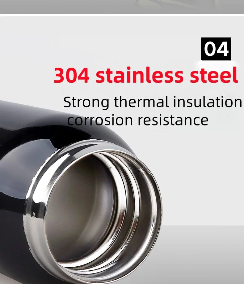 500ml Vacuum Stainless Steel Bicycle Water Bottle Thermal Insulation Cold Cup Cycling Accessories Bike Kettle for Hot Cold Drink