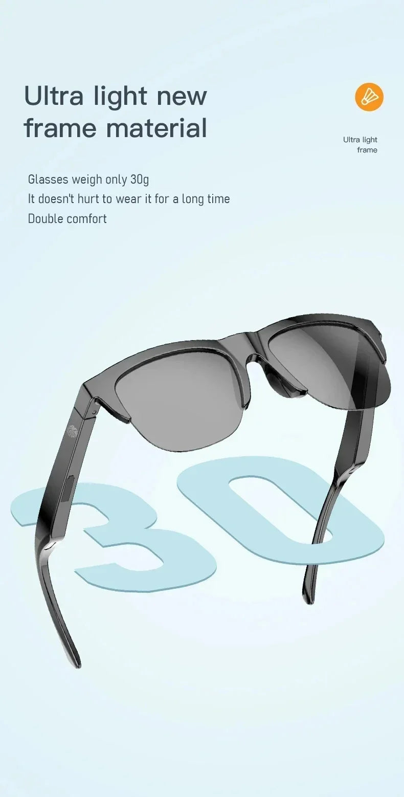 Xiaomi Smart Sunglasses Glasses Bluetooth Call Outdoor Sports Headphones HIFI Blue Light Waterproof Anti-UV For Men And Women