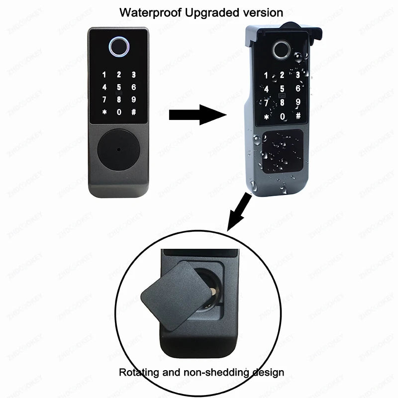 Outdoor Waterproof Tuya Smart Lock with Remote Control IC Card Digital Key-pad Electronic Biometria Security Lock For Gate Door