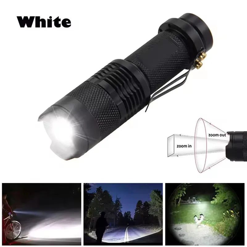 Portable LED Camping Lamps Tactical Flashlights 3-Mode Handheld Powerful LED Torch Light Lanterns Self Defense