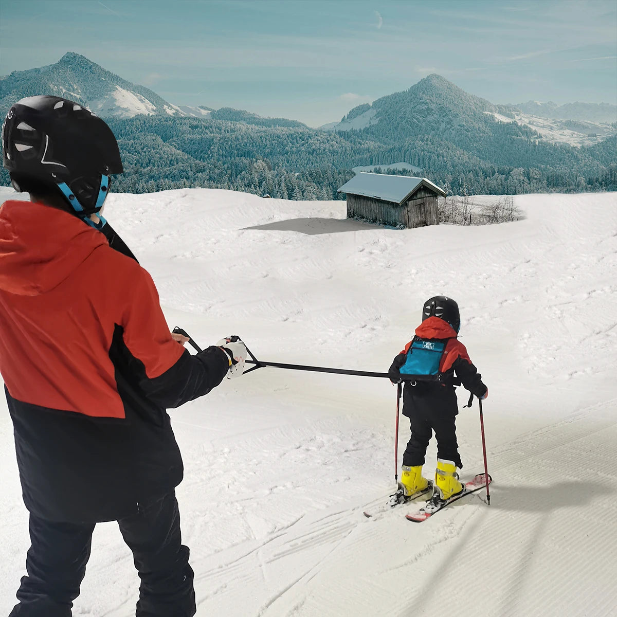 Ski Harness for Kids Backpack Adjustable Snowboard Training Belt Children Speed Control Leash Skateboard Training Equipment Kid