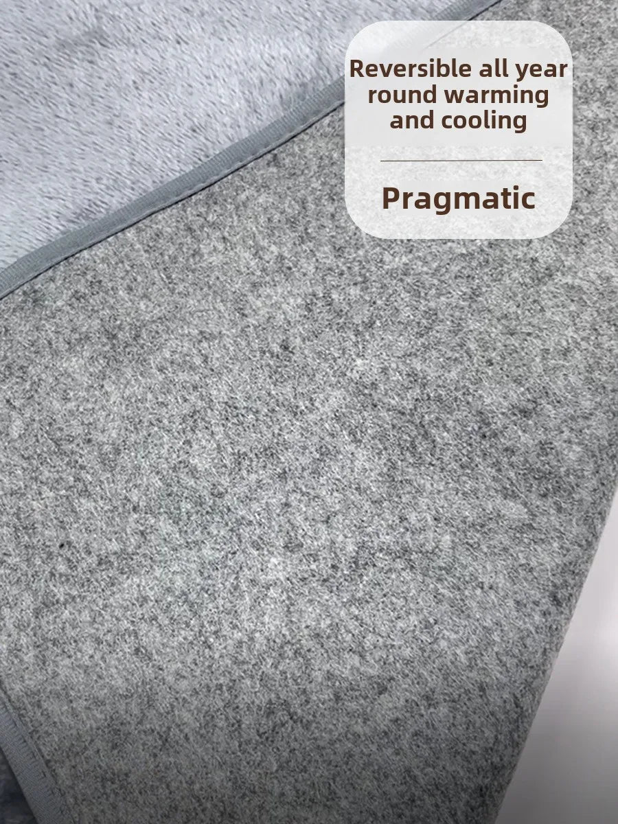 160*80cm 10W DC Heated Mat Plush Electric Blanket Single Mattress USB Type-C Interface Portable Washable Office Bedroom Outdoor