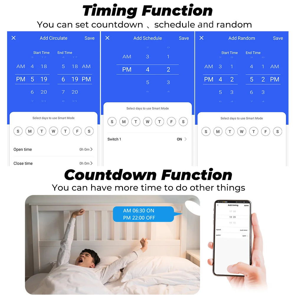 TUYA Smart Plug WiFi Socket EU 16A/20A With Power Monitor Timing Function Voice Control Works With Alexa Google Home