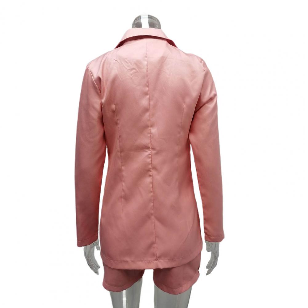 Women Suit Coat Single Button Lapel Deep V Neck Solid Color Formal Business OL Commute Lady Coat Jacket Slim Fit Blazer