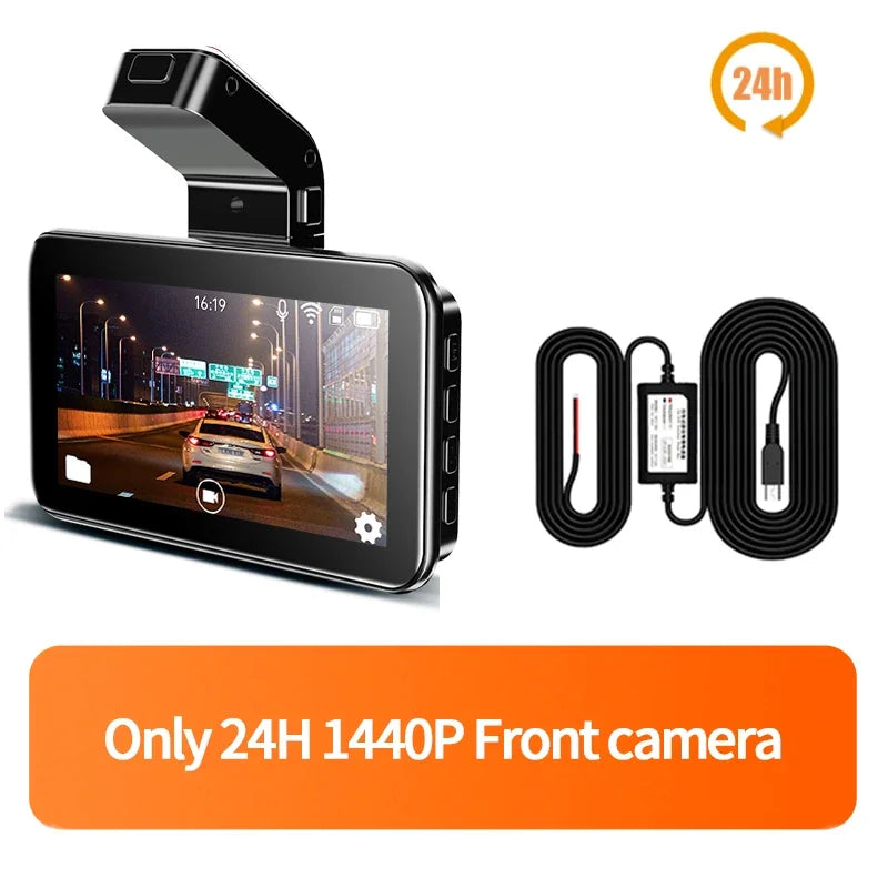 WIFI DVR Recorder Dashcam 1440P Dash Car Dash Cam Camera Dual Lens Built In G-Sensor Loop Recording Parking Monitoring