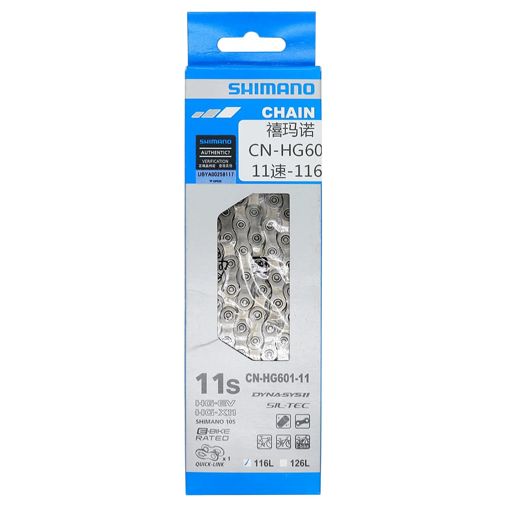 SHIMANO CN-HG601 11 Speed MTB Road Bike Chain 11v 116L Super Narrow Chain for DEORE XT M8000 M7000 Bicycle Parts
