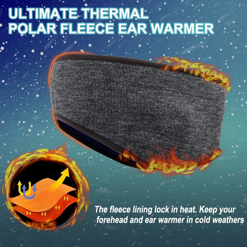 Thermal Fleece Headband Winter Warm Sweatband Head Band Gym Yoga Sport  Cycling Training Running Fitness Hair Bandage Men Women
