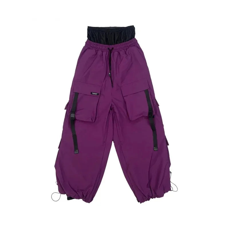 Warm Violet Ski Pants for Women and Men Thickened Skiing Trousers Waterproof American Heavy Industry Snowboarding Pants