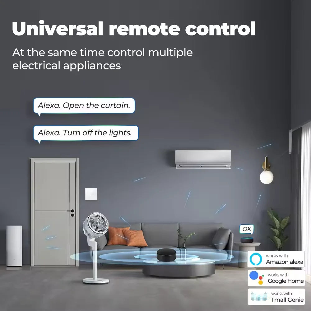 Tuya WiFi RF IR Remote Control 433MHz Smart Life APP Voice Control Smart Home Infrared Controller ALL TV Support Alexa Google