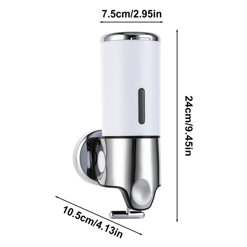 Hotel Soap Dispenser Manual Press Wall-mounted Punch-free Shower Gel Shampoo Hand Sanitizer Box Bathroom Decoration Accessories