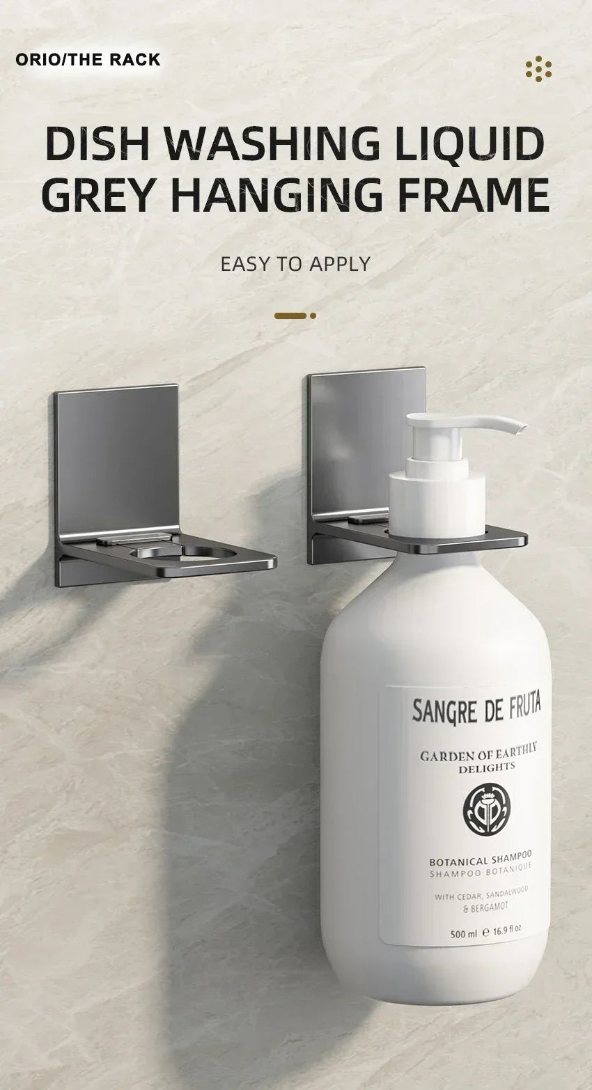 2025 Space Aluminum Shower Gel Bottle Rack Adjustable Shampoo Hanger Hook No Drill Wall Mounted Universal Soap Dispenser Holders