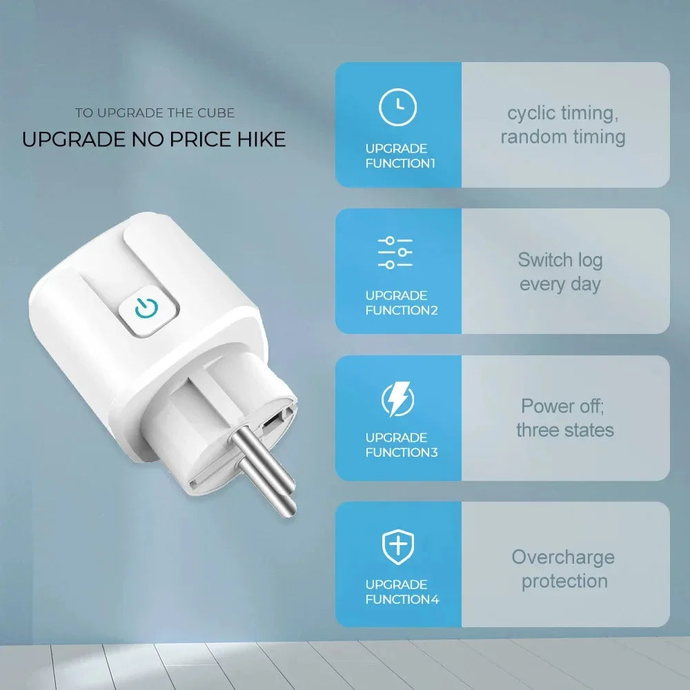ZigBee 3.0 WiFi Smart Plug EU 16A/20A Power Monitor Socket Smart Life APP Remote Control Timer Voice Control Alexa Google Home