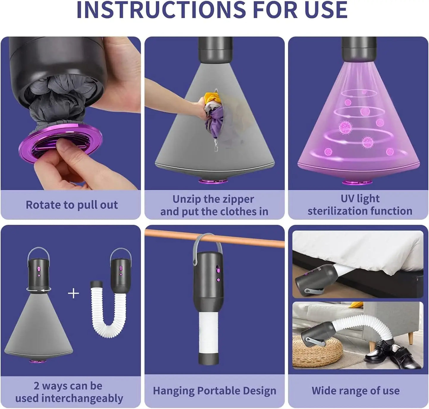 110V 220V Portable Electric Clothes Shoes Dryer Mini Cloth Drying Machine for Travel Dorms Hotel 500W Foldable Clothes Dryer