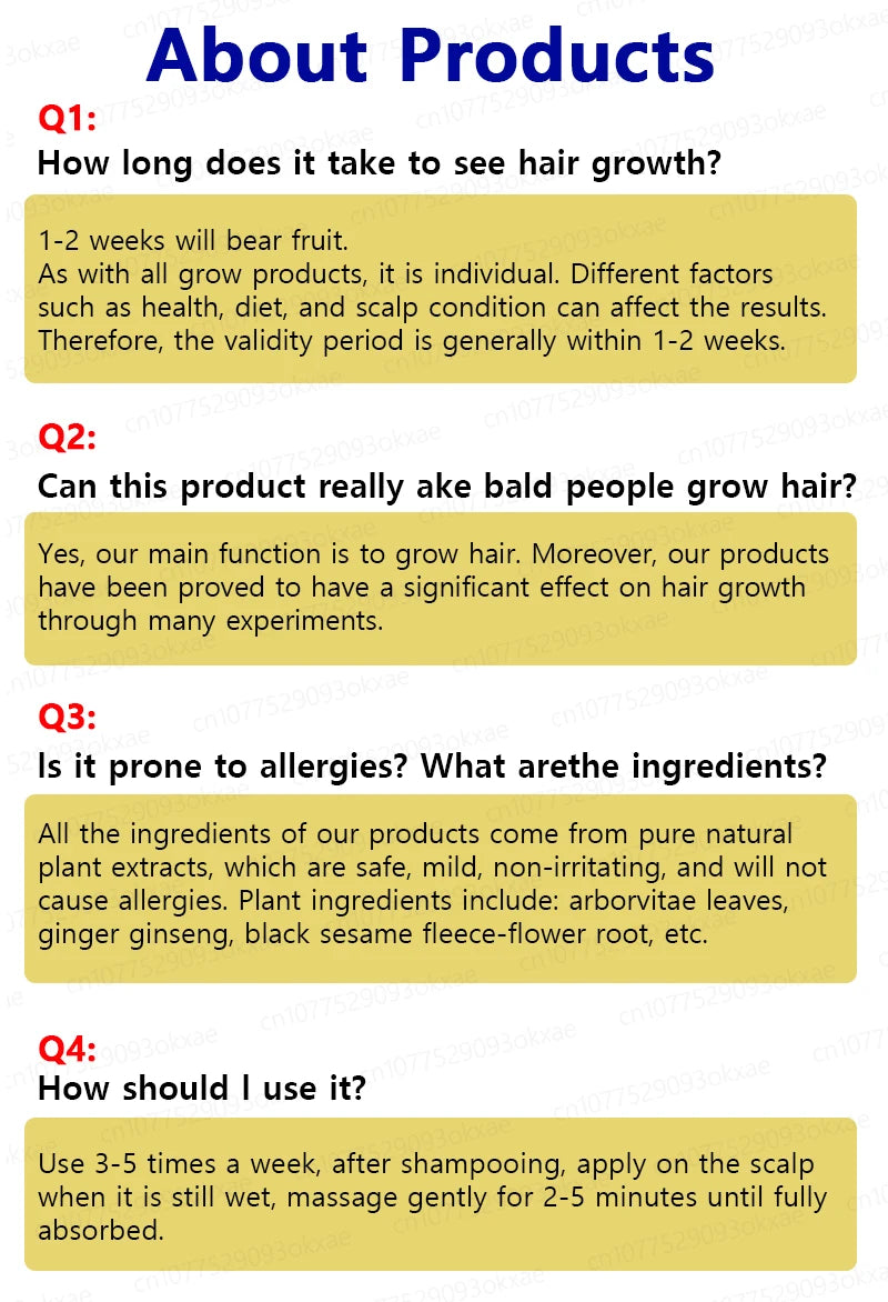Want to say goodbye to hair loss? Our hair growth products can penetrate the scalp, promote hair growth, and help you regain you