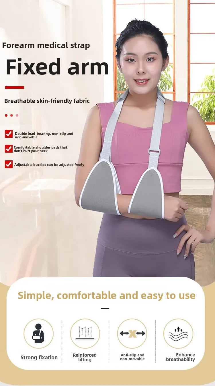 Premium Arm Sling & Forearm Support Brace - Adjustable Shoulder/Elbow Immobilizer with Breathable Mesh & Padded Comfort