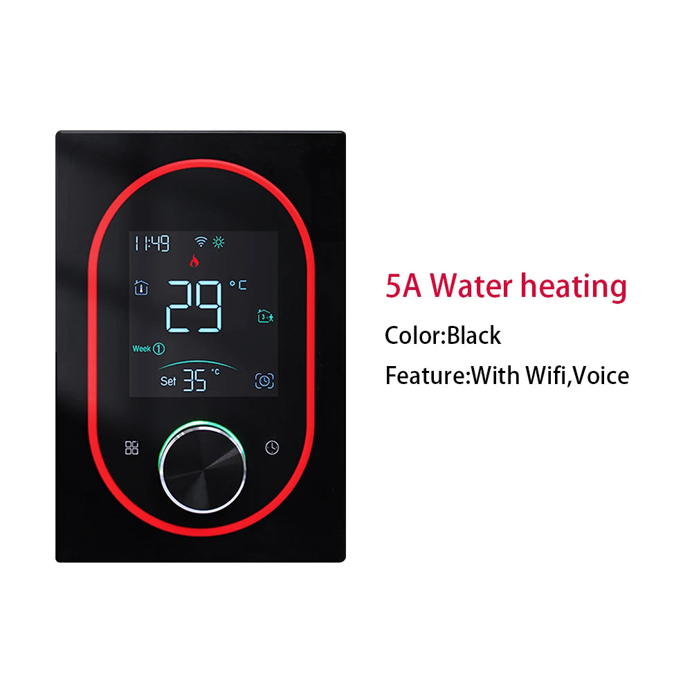 Smart WiFi Thermostat Programmable Knob Temperature Controller Electric Floor Heating Gas Boiler Thermostat for House Office