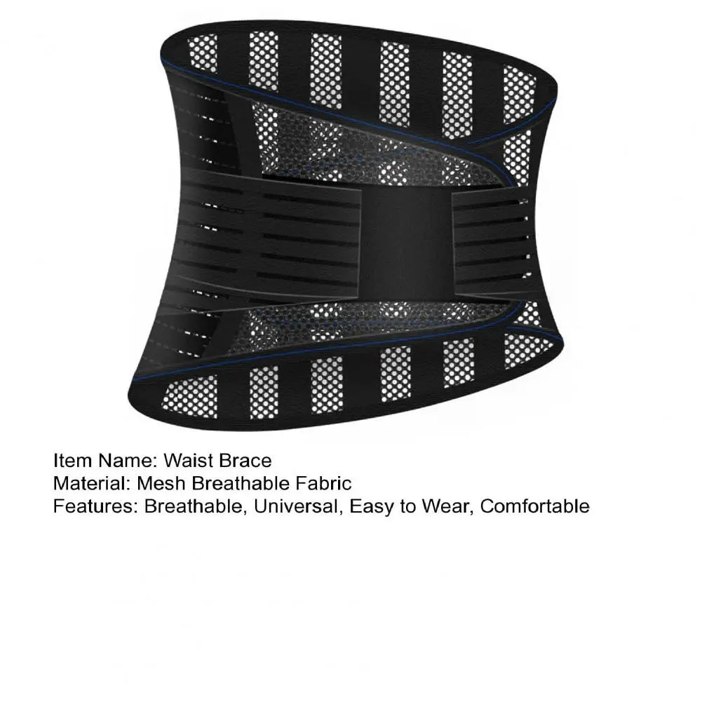 Support Belt Protection Belt Breathable Mesh Lumbar Protector with Dual Adjustable Straps for Fitness Support Sports Accessories