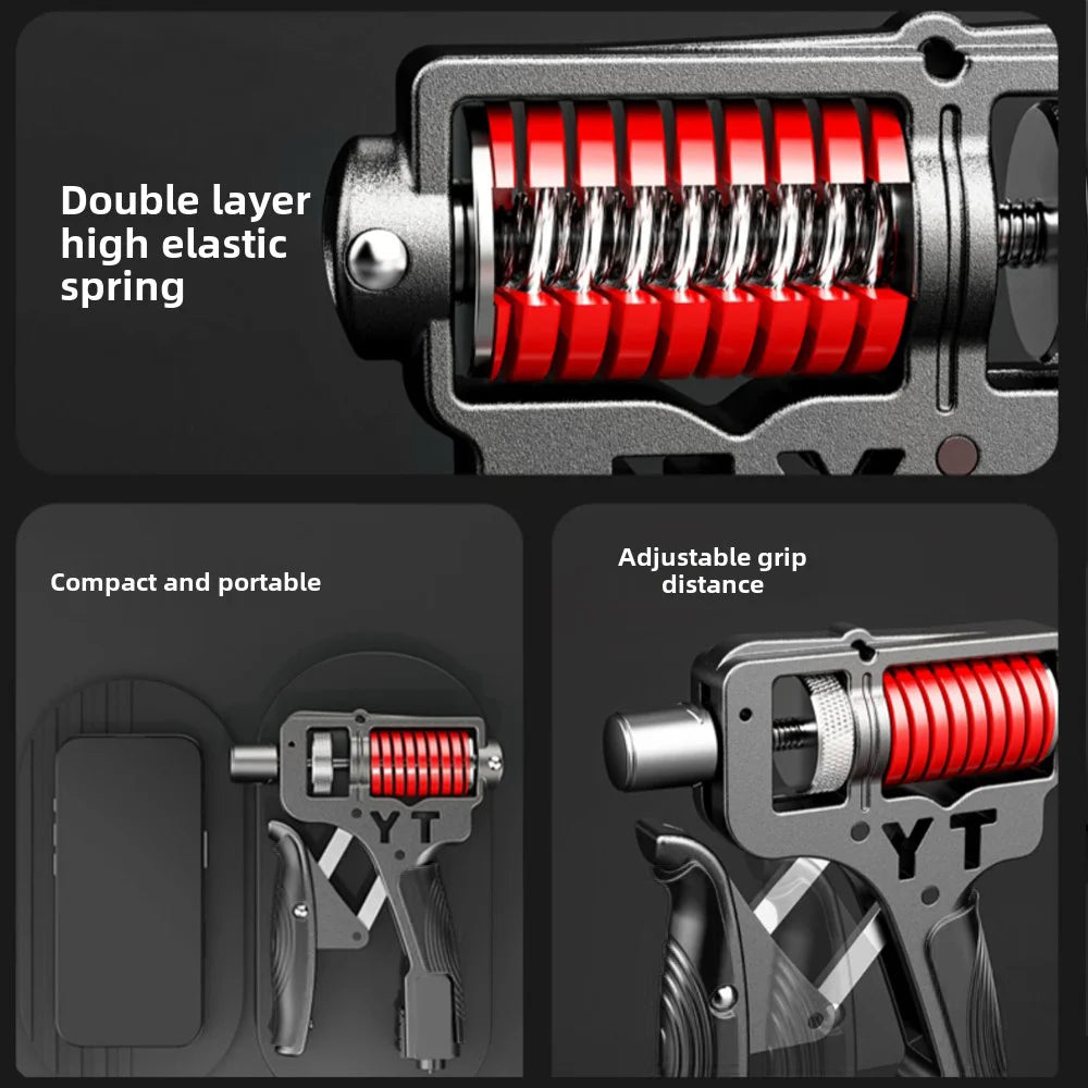 Uncountable Adjustable Grip Exerciser, Unisex Portable Heavy Duty Hand Exerciser, Finger Rehabilitation Training Equipment
