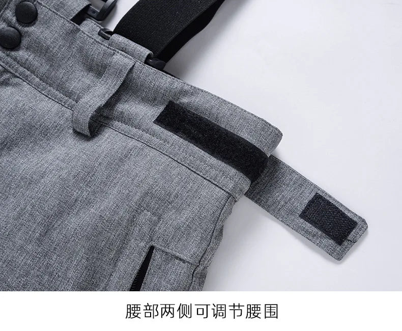 Cheap Women's and Men's Ice Snow Pants Outdoor Snowboarding Clothing Strap Trousers Skiing Suit Wear 10K Waterproof
