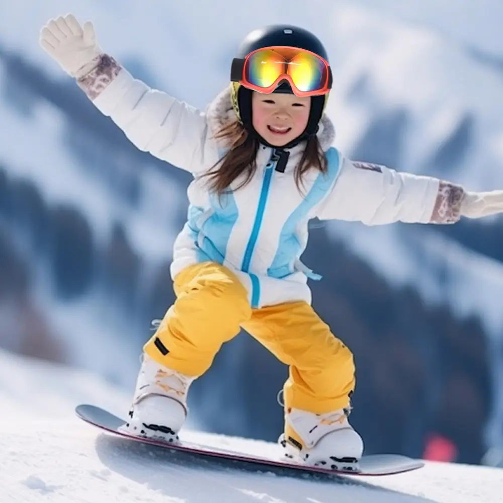 Snowboard Goggles For Youth Anti-Fog Ski Goggles Snowboard Goggles Soft Snow Goggles Skiing Goggles For Children Boys Girls