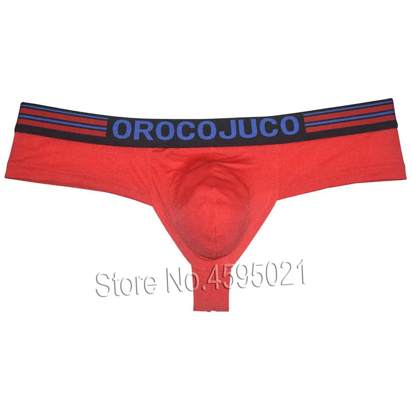 Cheeky Men's Boxers Shorts Thong Brazilain Underwear Bulge Pouch Male Bikini Briefs Micro Trunk 1/3 Rear Coverage Underpant Soft