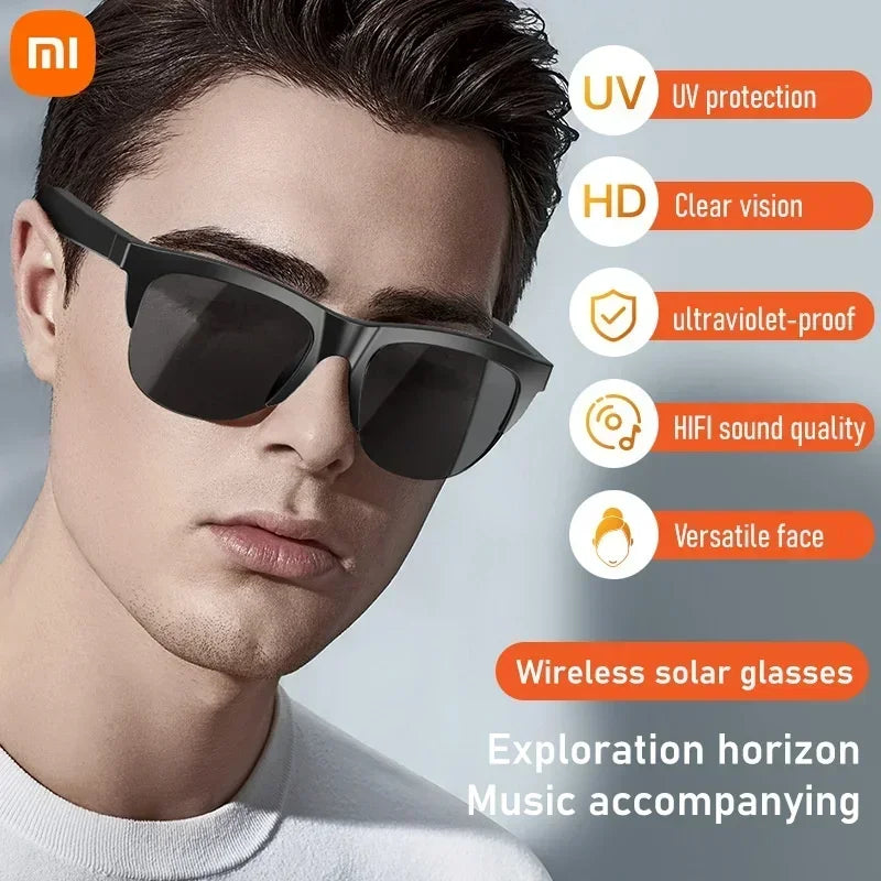 Xiaomi MIJIA Smart Sunglasses Glasses Waterproof Anti-UV Bluetooth Call Outdoor Sports Headphones HIFI Blue Light For Men Women
