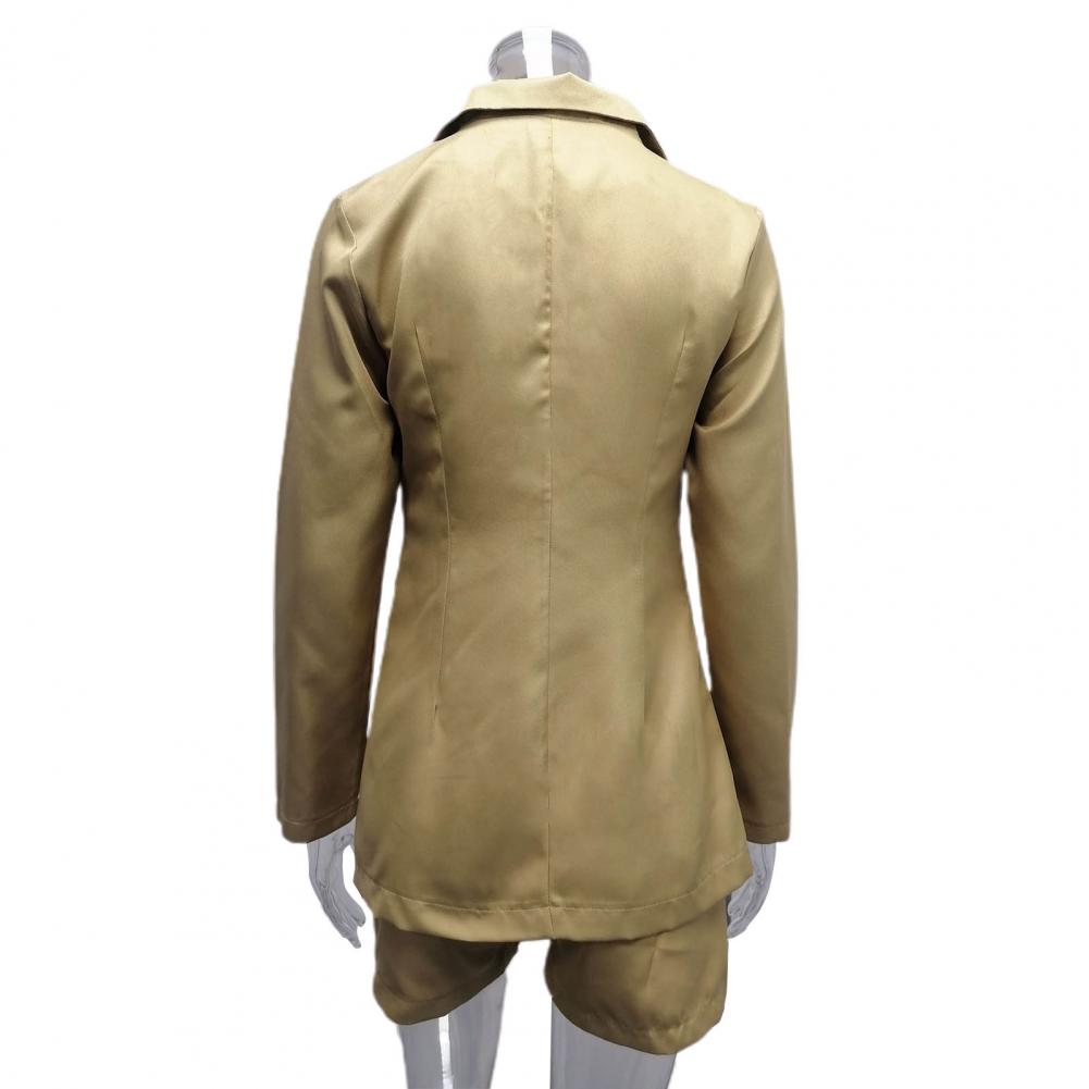 Women Suit Coat Single Button Lapel Deep V Neck Solid Color Formal Business OL Commute Lady Coat Jacket Slim Fit Blazer