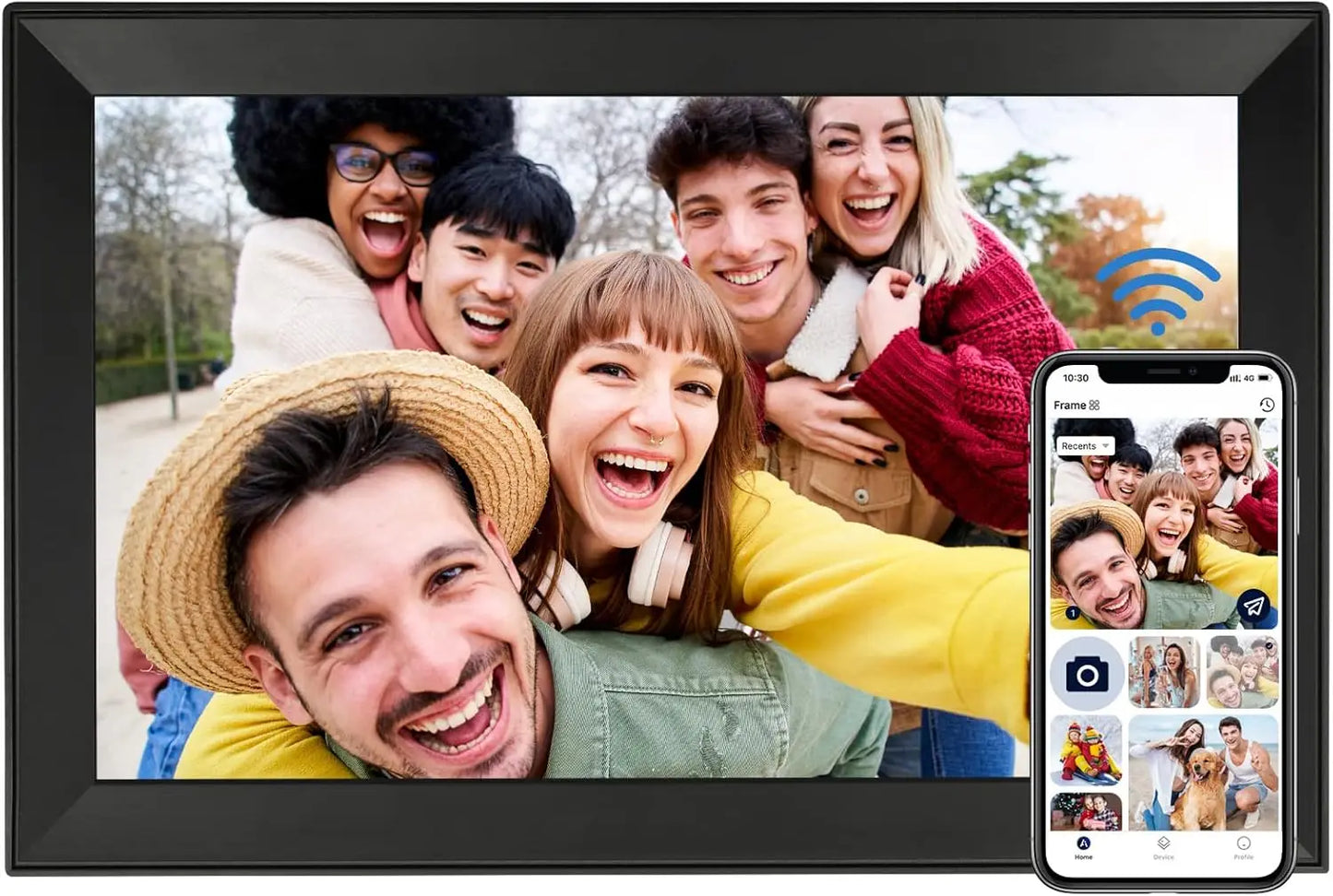 15.6 inch built in 32GB/ 64GB WiFi Large touch ips digital photo frame 1920*1080 WiFi Smart Frame Share Photos Videos via frameo