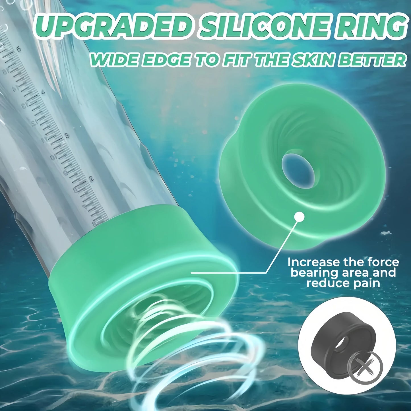 IPX7 Waterproof Electric Penis Pump for Enlargement Man Vacuum Pump Enlargement Extend Pump 4 Suction Levels 2 Silicone Sleeves