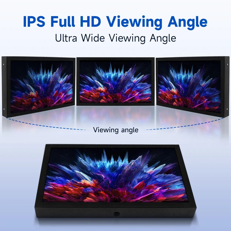 7 Inch Portable Display IPS 1024x600 LCD HDMI-compatible VGA AV Input DC Type C Power In for PC Laptop Camera TV Box DVD ScreenComputer MonitorsGoWisse.com