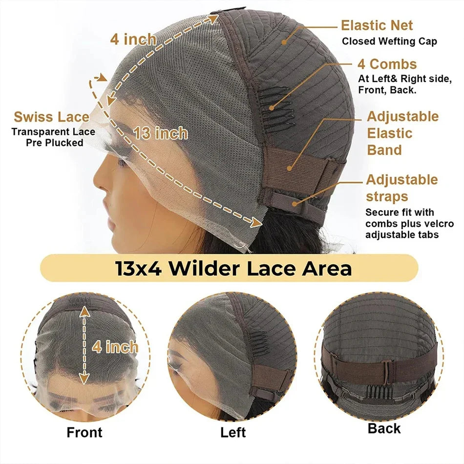 Side Part Wig 13X4 Lace Frontal Wigs Short Wigs for Black Women Human Hair Pixie Cut Wig Lace Front Human Hair Wigs Pre Plucked