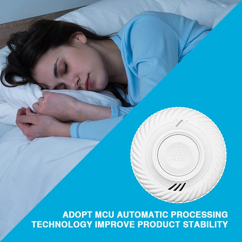 Built-in 10 Year Battery Smoke Detector WiFi Function Tuya Smart Home Parlor Child Room Kitchen Shop Fire Sound Alarm SensorSmoke DetectorsGoWisse.com