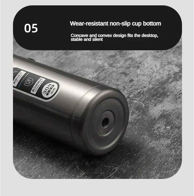 StainlessSteel Thermos Bottle with LED Temperature Display, 500-1000ML