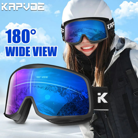 KAPVOE Sale OTG Photochromic Ski Snowboard Goggles Women Men Outdoor Sports Skiing Eyewear UV 400 Winter Snow Protection Glasses