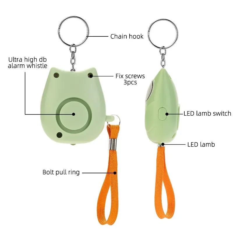 2025 Small and Easy To Carry Anti-attack Self-defence Alarm Rechargeable Battery Loud Key Chain 130db Personal Alarm