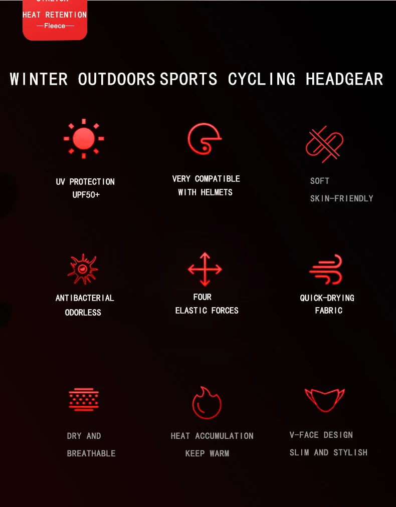 Children's ski warm headgear outdoor windproof cold-proof cycling mask helmet lining balaclava hat men and women