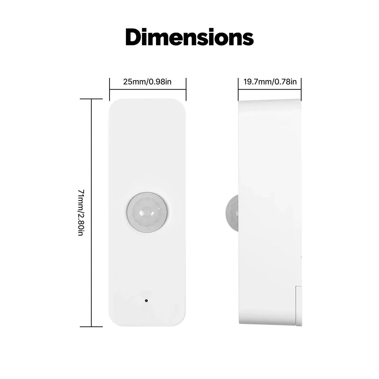 MOES Tuya WiFi Smart PIR Sensor Human Body Infrared Motion Detector Home Security Scene Linkage Automation Battery Power