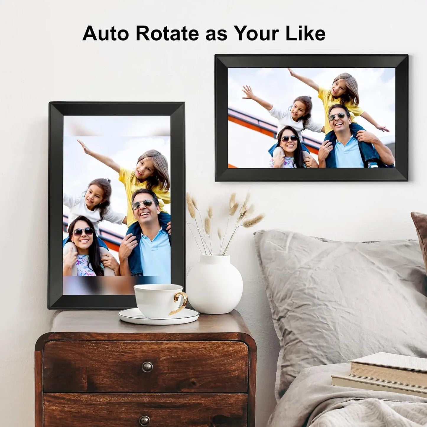 15.6 inch built in 32GB/ 64GB WiFi Large touch ips digital photo frame 1920*1080 WiFi Smart Frame Share Photos Videos via frameo