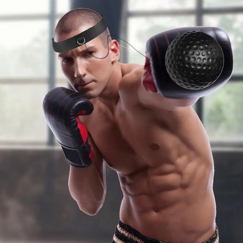 Boxing Reflex Ball Headband Set Child Boxing Training Headband React Ball Workout Equipment Beginners Fitness Reflex Ball For