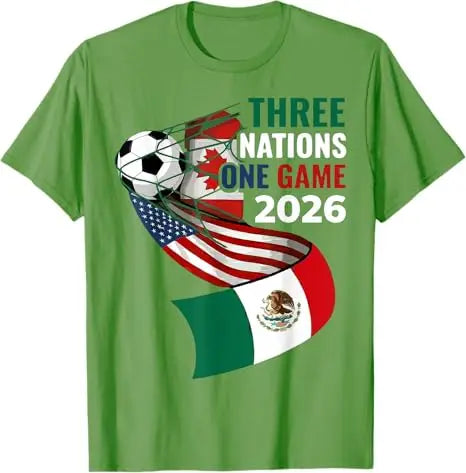 Host Canada Mexico USA Three Nations One Game 2026 Soccer T-Shirt Y2k Football Lover Graphic Apparel Cool Boys Fashion Clothing