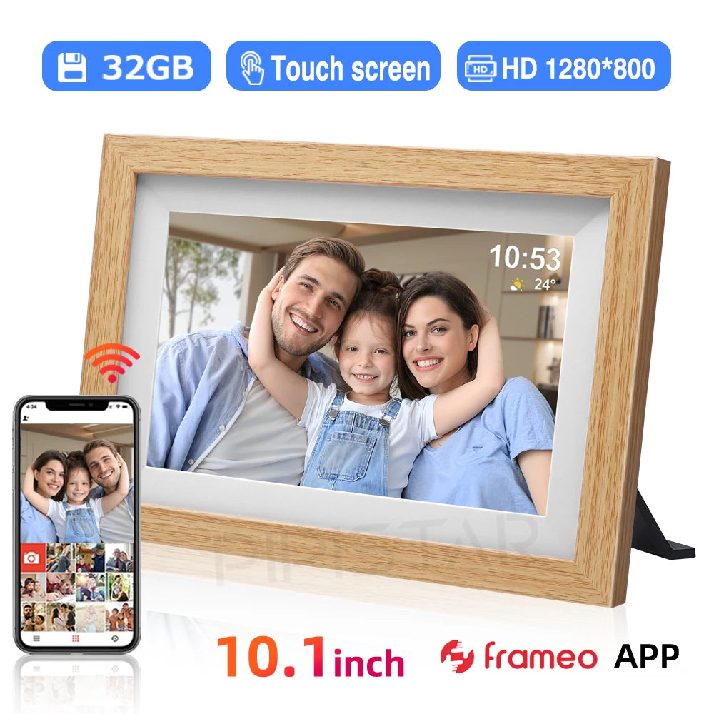 10.1-inch WiFi smart digital photo frame Frameo digital photo frame with high-definition IPS touch screen automatic rotationPicture FramesGoWisse.com