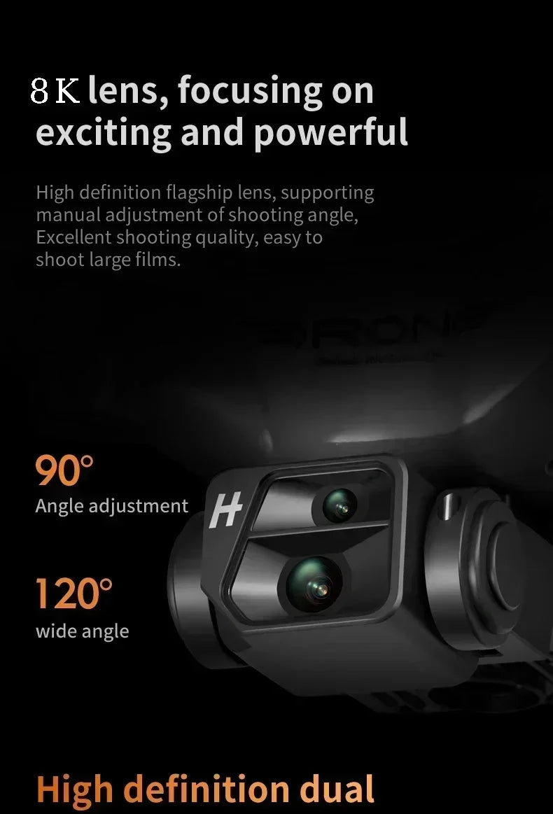 2025 KY102 Drone 8K Professional Dual Camera Brushless Quadcopter Obstacle Avoidance Optical Flow Aerial Drone RC 10000M