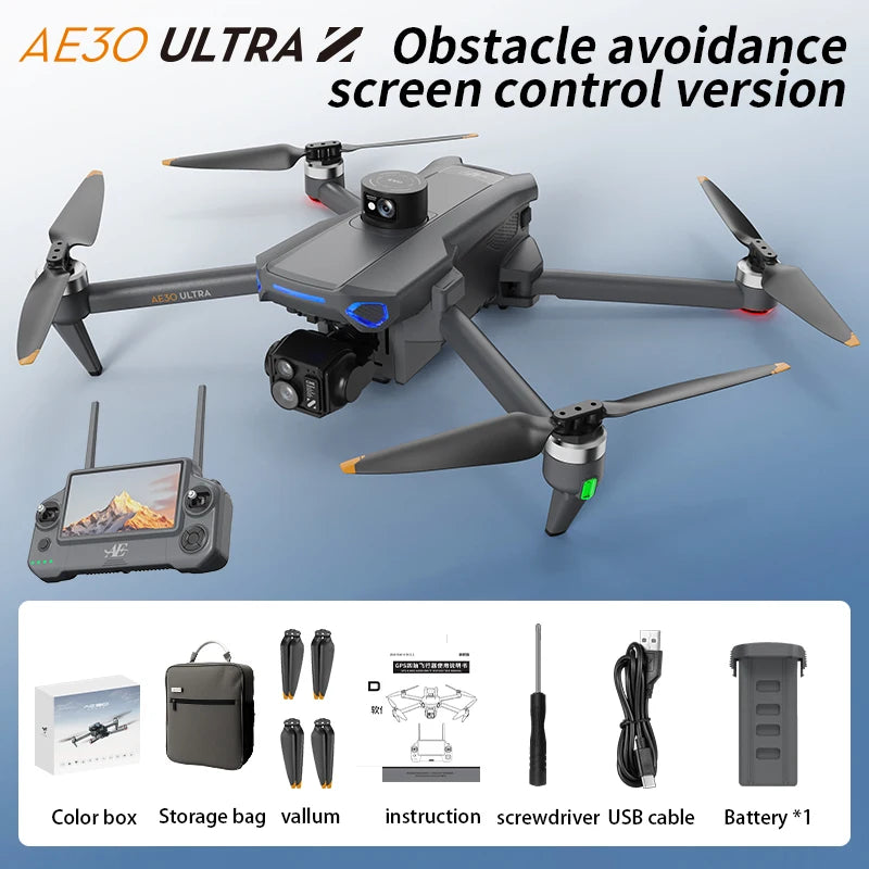 8K FPV Drone Camera 3-Axis Gimbal GPS Obstacle Avoidance 4K Professional Aerial Photography RC Quadcopter Remote Control Toys