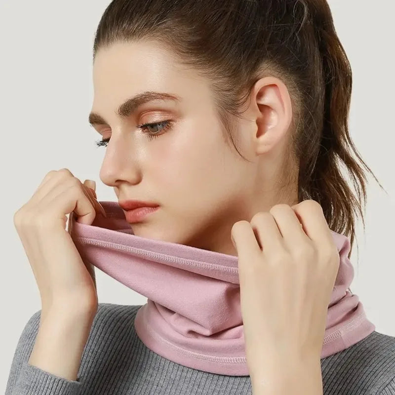 Winter Outdoor Cycling for Both Men and Women, with Plush Warm and Windproof Headscarves and Neck Covers for Face Protection